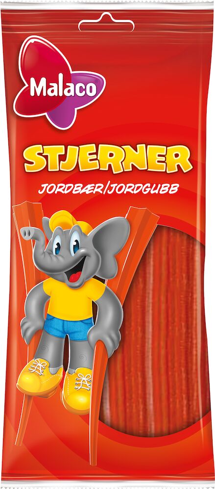 Malaco Stjerner Jordgubb 92g