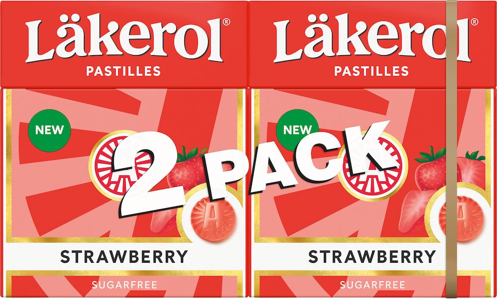 Läkerol Strawberry 2x25g