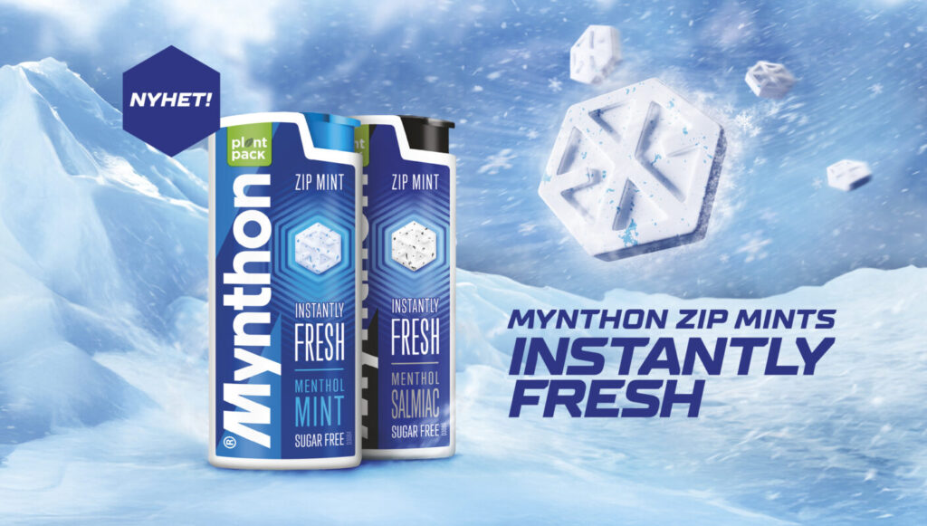 Mynthon Zip Mints - omedelbart uppfriskande mintpastiller!